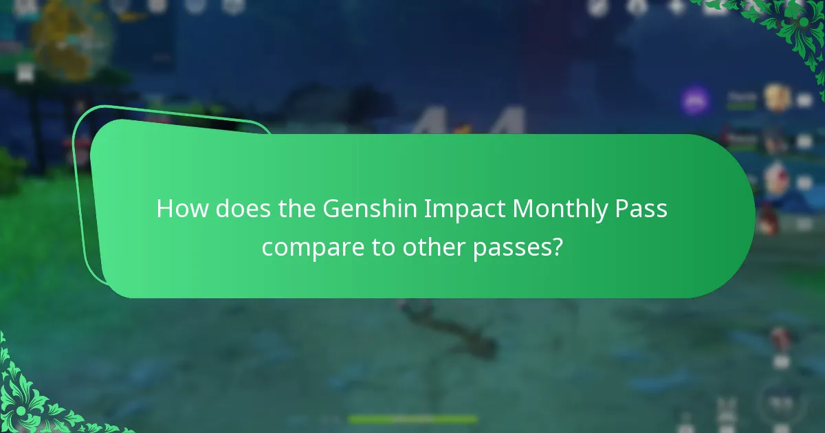 What is the gameplay impact of the Genshin Impact Monthly Pass?
