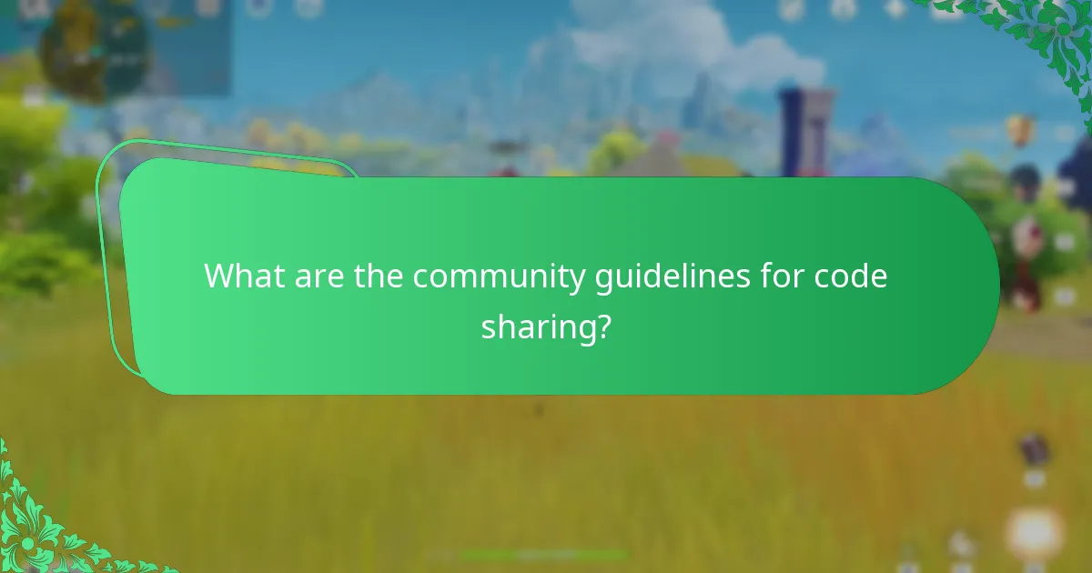 What are the community guidelines for code sharing?