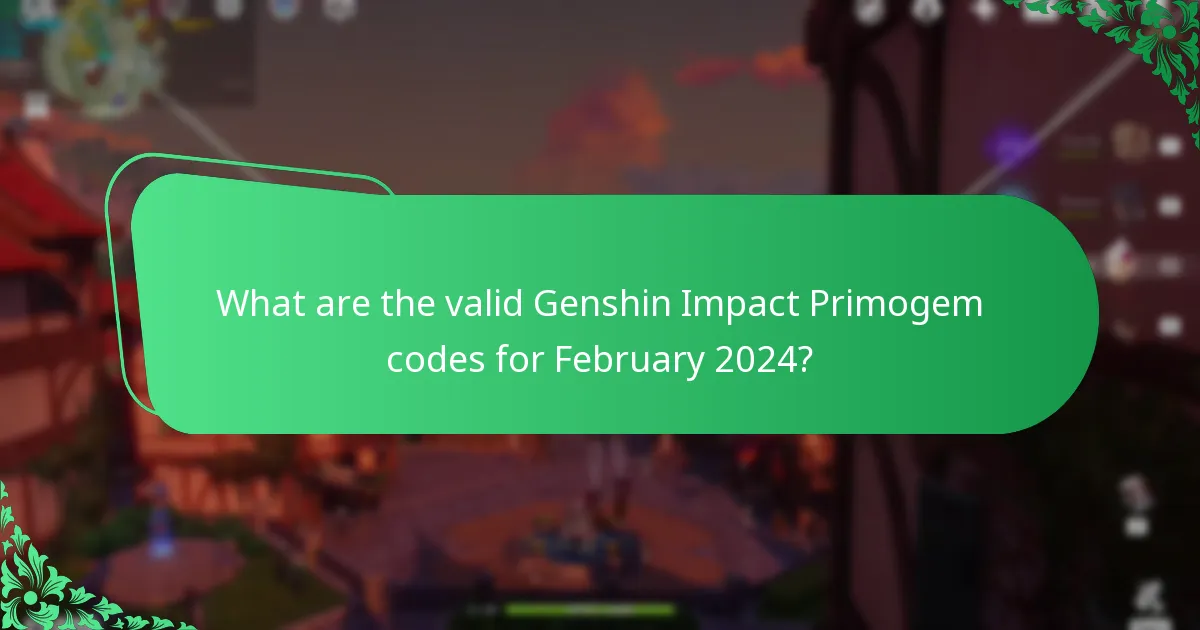What are the valid Genshin Impact Primogem codes for March 2024?